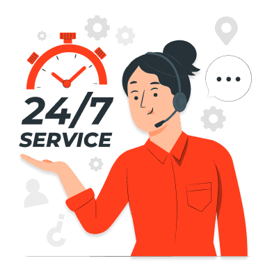 24/7 Support illustration